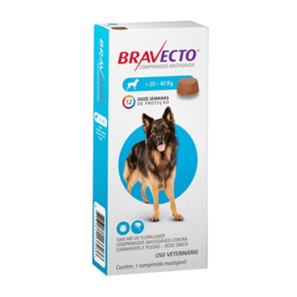 Bravecto Perro 20 a 40 kg (12 semanas)
